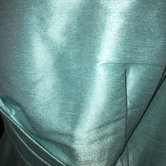 NEW AQUA TEAL TURQUOISE Short Bridesmaid Dress, Mother of the Bride, Size 10 - Picture 4 of 5